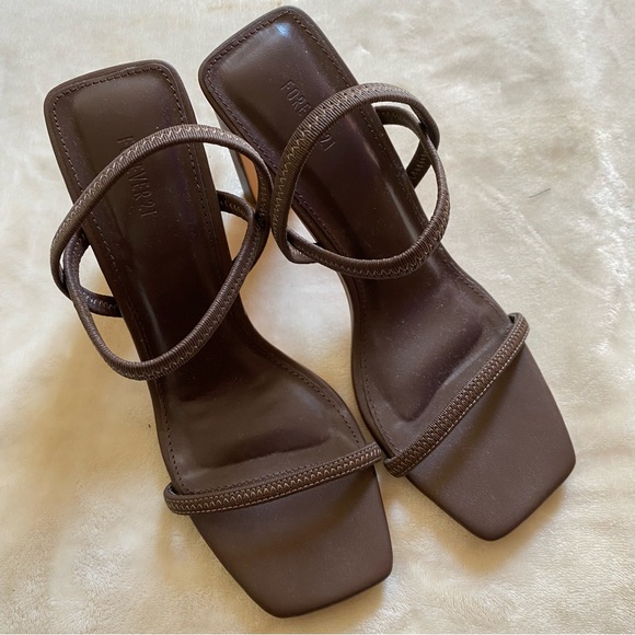 SOLD Forever 21 Chocolate Brown Sandals - Picture 2 of 5